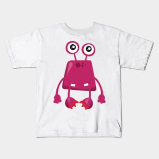 Cute Monster, Pink Monster, Funny Monster, Silly Kids T-Shirt